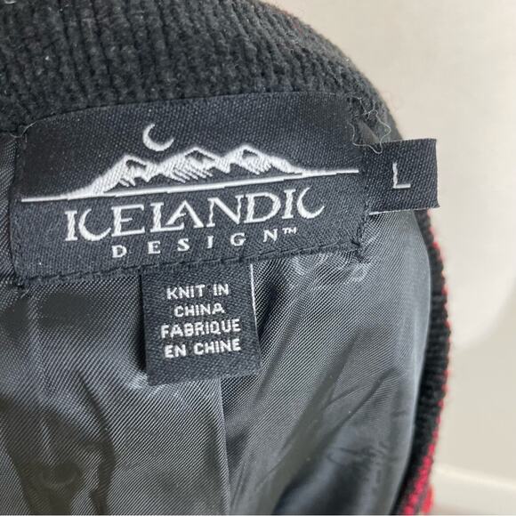 Islandic Design Black Sweater Jacket Large - Picture 10 of 10